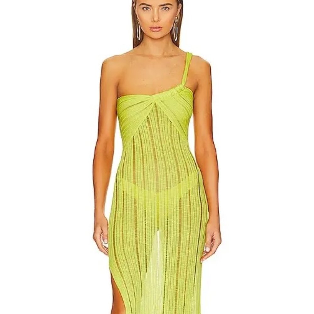 Cult Gaia June Knit Coverup In Citron